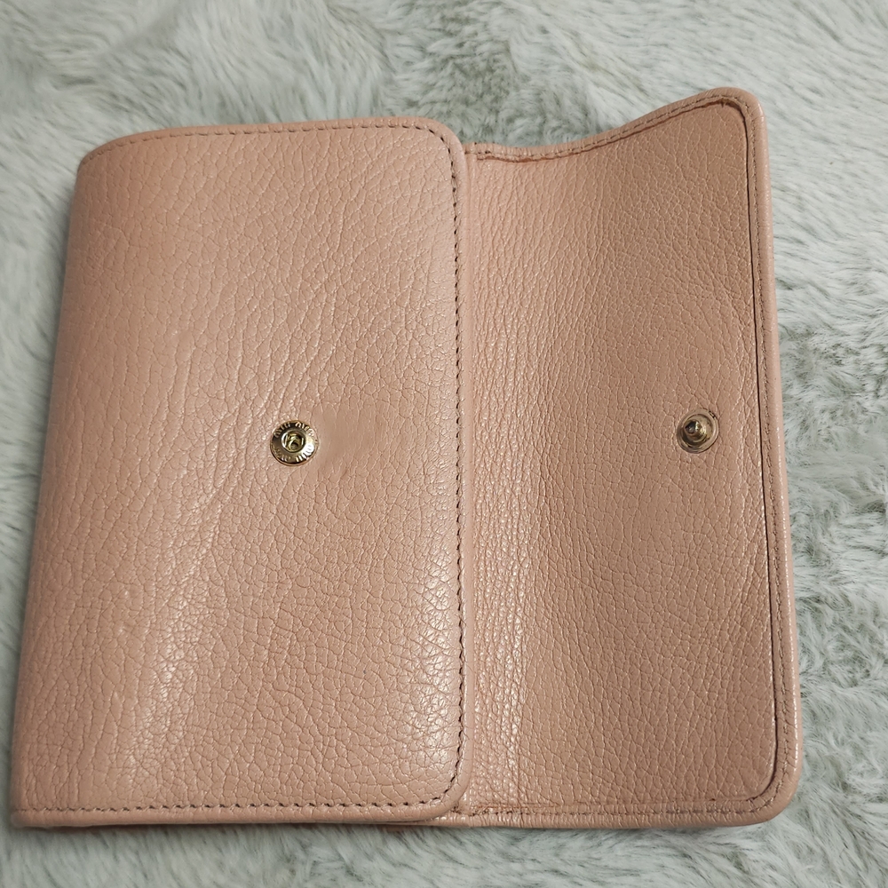 **Authentic**Miu Miu Trifold Wallet Madras Fiocco Orchidea - Very Good Condition - Picture 10 of 16